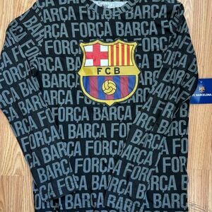 FC Barcelona Kids Long Sleeve Shirt - Black size YXL